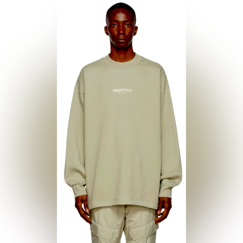 NWT! Fear of God Essentials Men's Relaxed Crewneck Sweatshirt - Seafoam XL